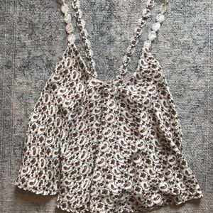 Paisley design cross back blouse